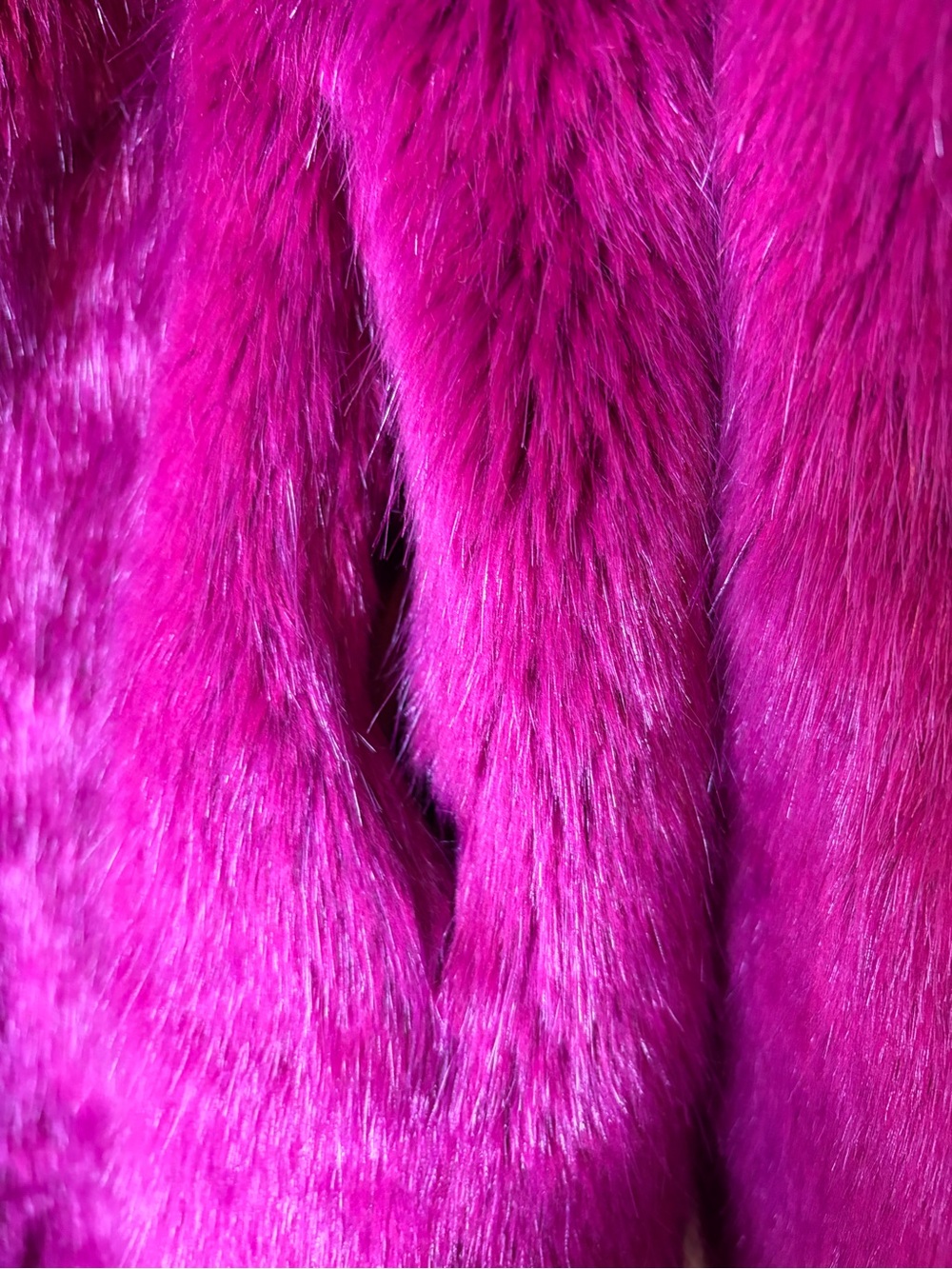 TOPSHOP Fuschia Faux Fur Jacket - Picture 5 of 11